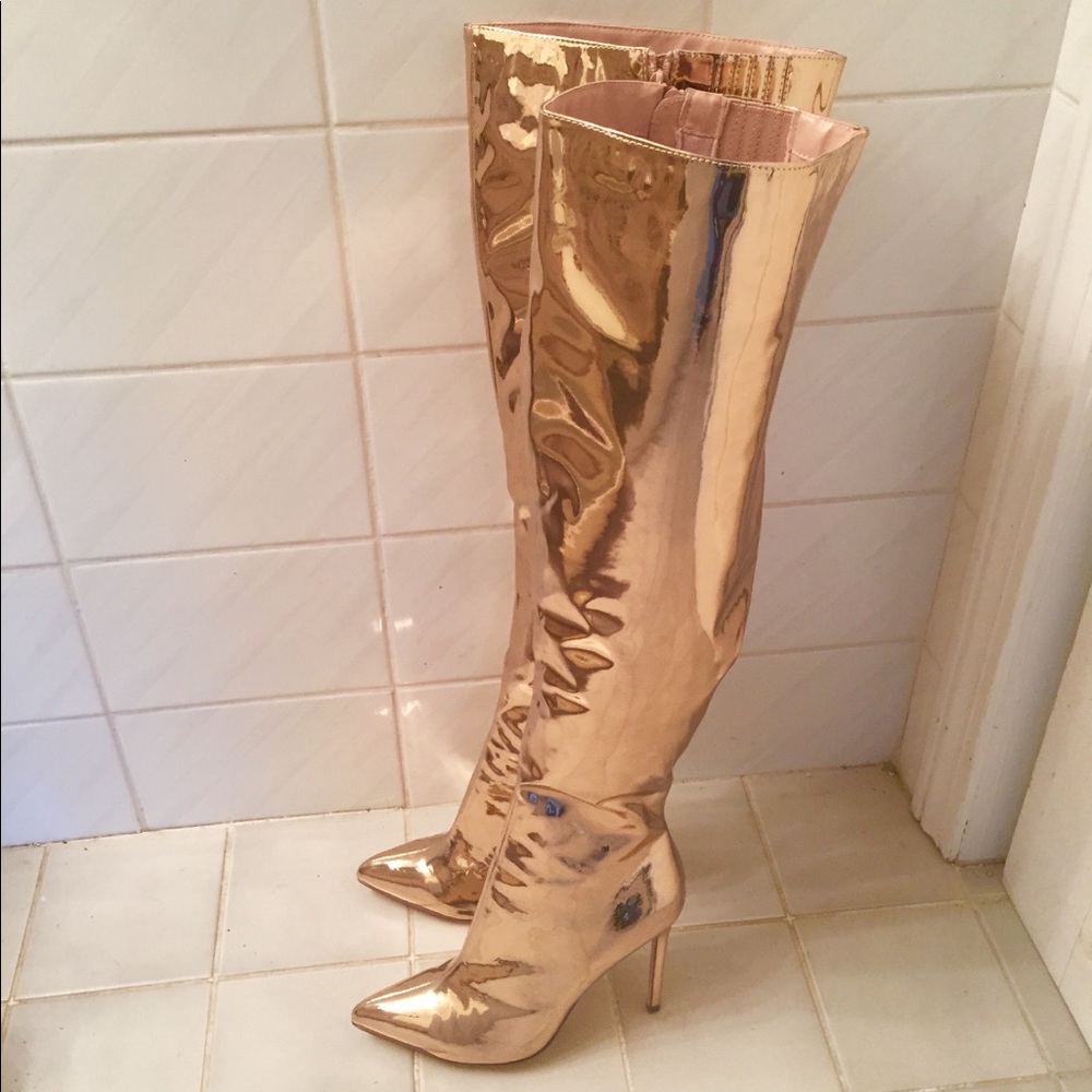 💕Mirrored Sexy boots OTK